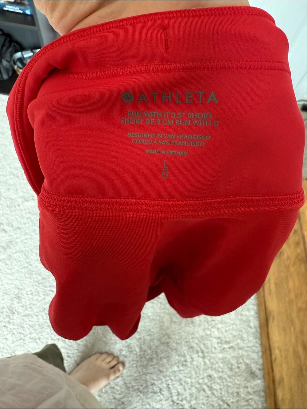 Athleta Red Running Shorts